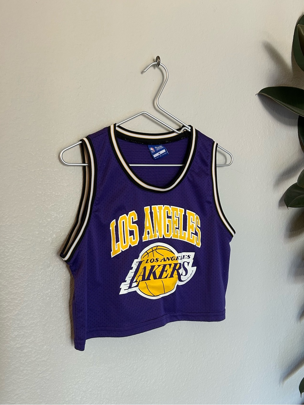Los Angeles Lakers Cropped Mesh Jersey Tank
